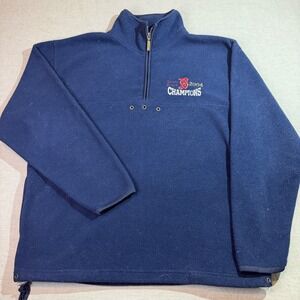 XNT Boston Red Sox Fleece Pullover Mens Large Navy Blue Excellent 2004 Champions